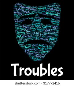 Troubles Word Meaning Problems Problematic And Wordcloud