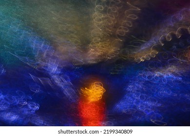  	Trough Abstract Desing Blue Light Voyage Surge Night Hight Artwork Brooder 