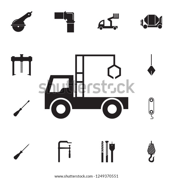 truck crane\
icon. Set of construction tools icons. Web Icons Premium quality\
graphic design. Signs, outline symbols collection, simple icons for\
websites, web design, mobile\
app