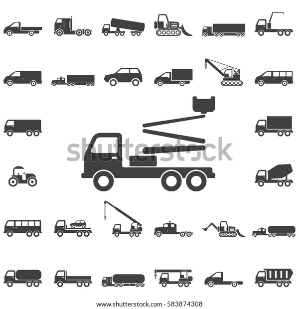 truck crane icon. Transport icons universal set\
for web and mobile