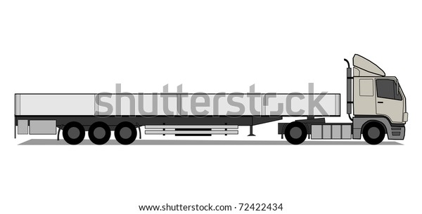 Truck with empty\
trailer