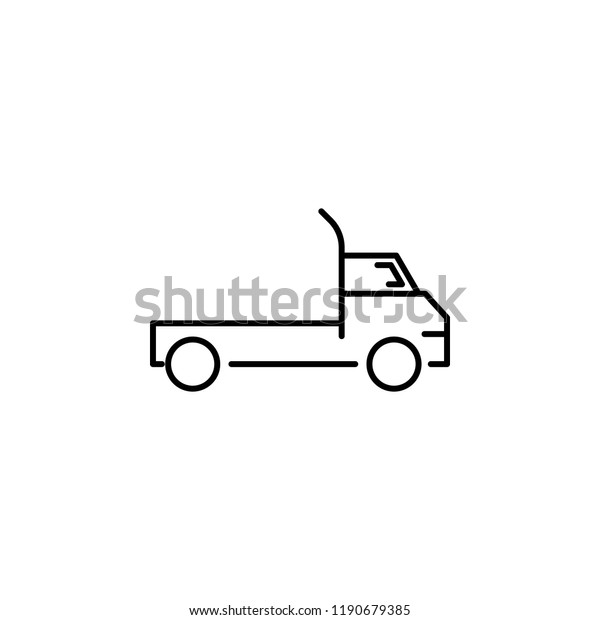 truck icon. Element of transportation icon for\
mobile concept and web apps. Thin line truck icon can be used for\
web and mobile