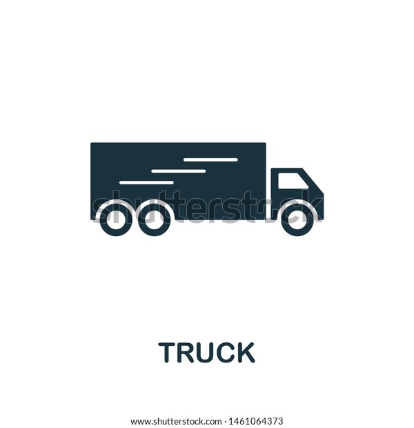 Truck icon illustration. Creative sign from
farm icons collection. Filled flat Truck icon for computer and
mobile. Symbol, logo
graphics.