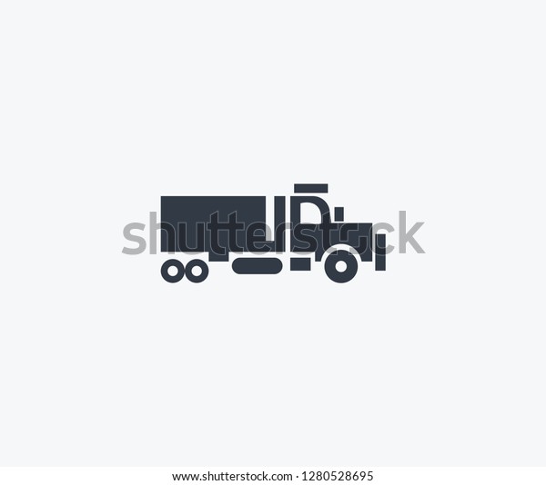 Truck icon isolated on clean background. Truck\
icon concept drawing icon in modern style.  illustration for your\
web mobile logo app UI\
design.