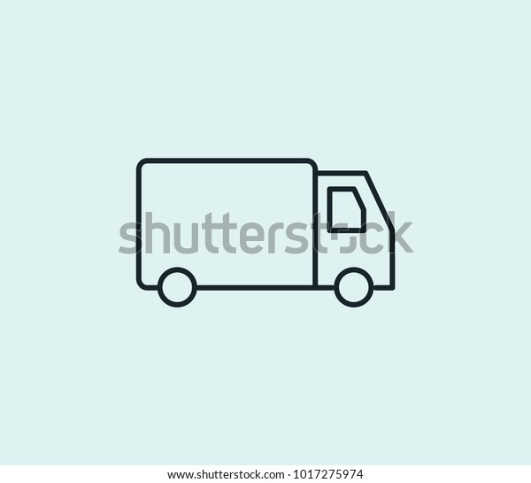 Truck icon line isolated on clean\
background. Truck icon concept drawing icon line in modern style. \
illustration for your web site mobile logo app UI\
design.