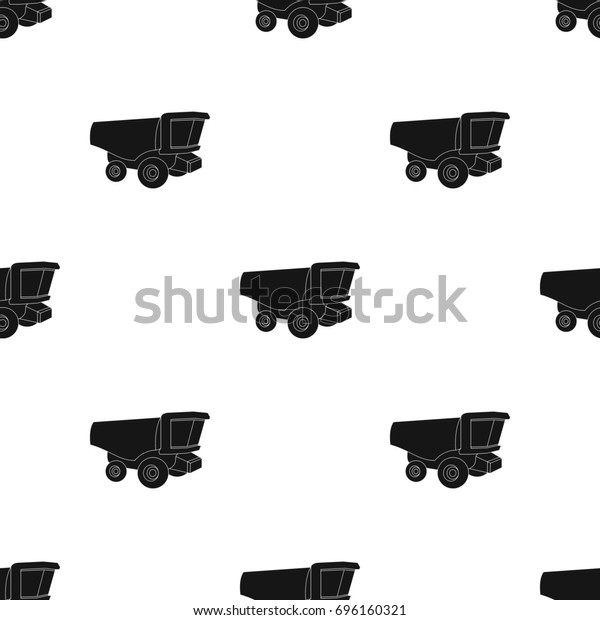 Truck with a large\
windshield. Agricultural Machine for  of cut plants.Agricultural\
Machinery single icon in black style bitmap, raster symbol stock\
web illustration.