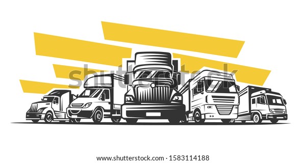 Truck\
Logo, cargo, delivery. Logistic company\
logotype.