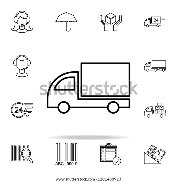 truck outline icon. Cargo logistic icons universal
set for web and
mobile