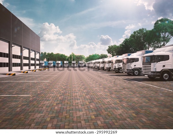 Truck parking.\
Freight