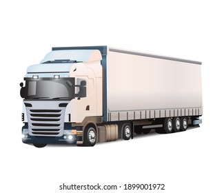 Trailer Truck Isolated Images Stock Photos Vectors Shutterstock