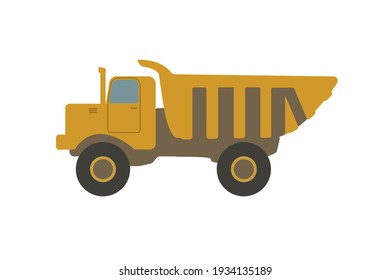 
Trucks and construction equipment. Yellow truck.