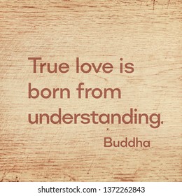 True Love Born Understanding Famous Quote Stock Illustration 1372262843 ...