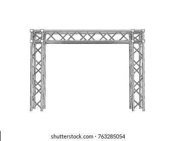 Truss construction. Isolated on white background. Sketch illustration.