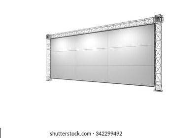Truss stage isolated on white A