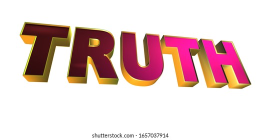 Truth 3d Rendering Metal Word On Stock Illustration 1657037914