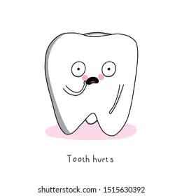 Truth Hurts Tooth Hurts Cartoon Illustration Stock Illustration ...