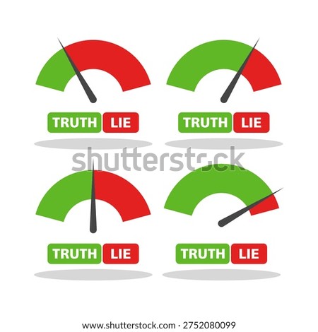 Truth and lie indicator for concept design with shadow