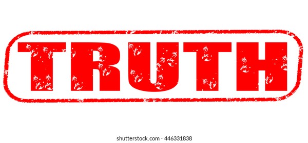 truth stamp on white background