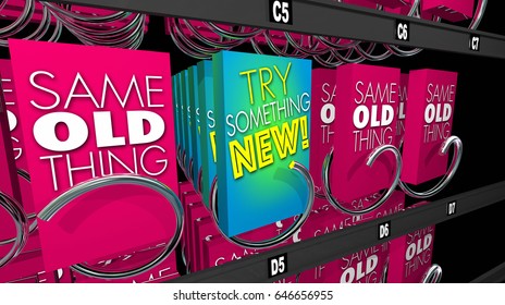 Try Something New Product Trial Offer Vending Machine 3d Illustration