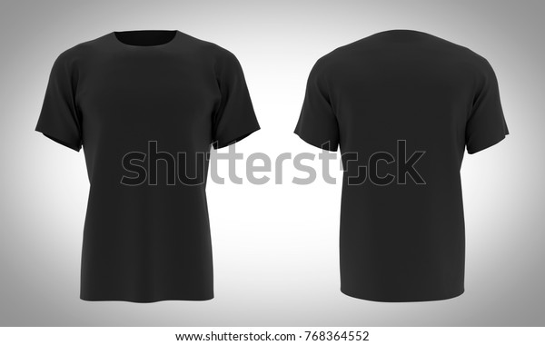 Tシャツの黒の前面 のイラスト素材