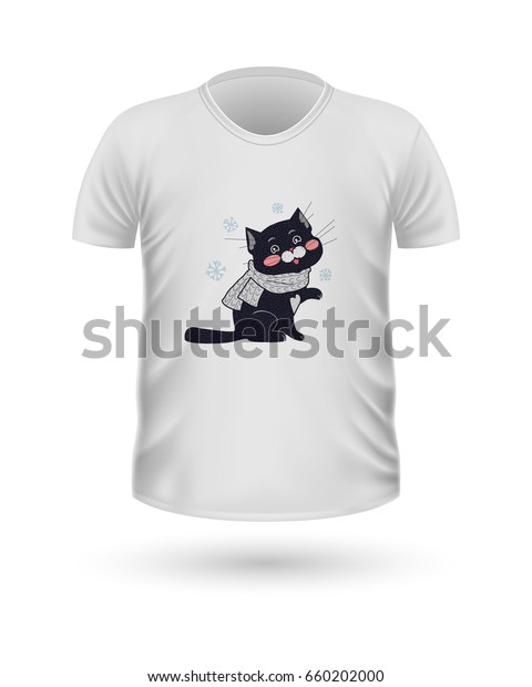 Tshirt Front View Animals Isolated On Stock Illustration