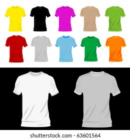 Tshirts Big Set Vector Illustration Stock Vector (Royalty Free) 63331924