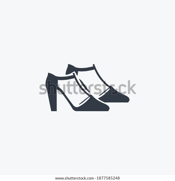T-strap shoes icon isolated on clean
background. T-strap shoes icon concept drawing icon in modern
style. illustration for your web mobile logo app UI
design.