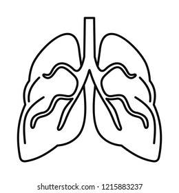 Tuberculosis Lungs Icon Outline Illustration Tuberculosis Stock ...