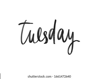 Tuesday Lettering Text Hand Written Word Stock Illustration 1661472640 ...