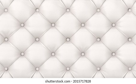 tufted white leather background. 3d render