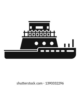 Tug Boat Icon. Simple Illustration Of Tug Boat Icon For Web Design Isolated On White Background