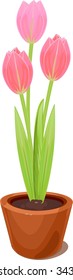 Tulips In Pot