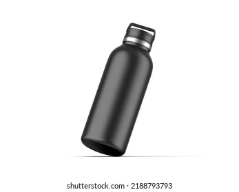 Tumbler Thermos Flask Mockup Template On Isolated White Background, 3d Render Illustration.