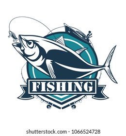 Tuna Big Fishing Logo Illustration Tuna Stock Illustration 1066524728