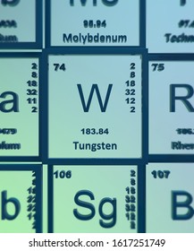 Tungsten Chemical Element 3d Illustration