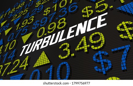 Turbulence Stock Market Ups Downs Economic Volatility 3d Illustration