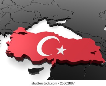 Turkey 3d Map