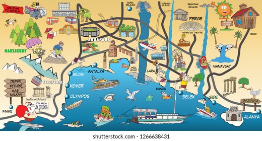 Map Antalya Hd Stock Images Shutterstock