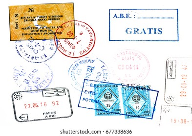 Turkey, Greece And Cyprus Passport Stamps