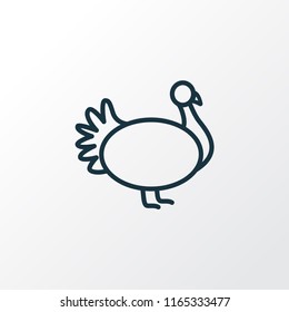 Turkey icon line symbol. Premium quality isolated poultry element in trendy style.
