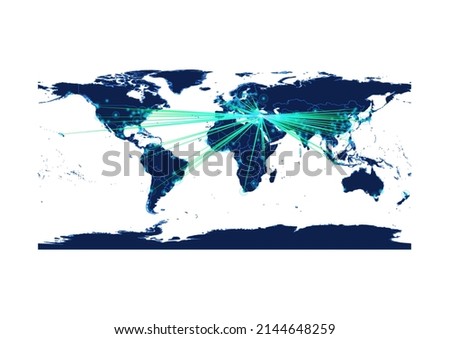 Turkey map on white background suitable for technology or innovation or export concepts. File is suitable for digital editing and large size prints.