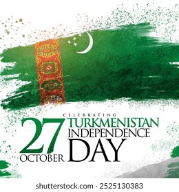 Turkmenistan Independence Day 27th October Illustration. - Powered by Shutterstock