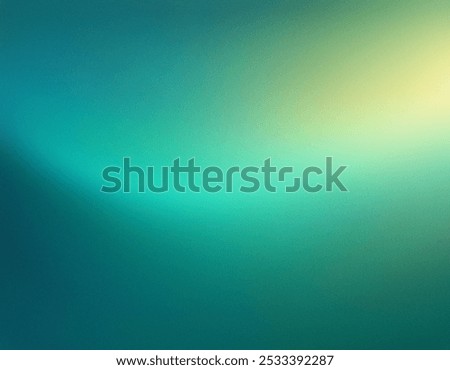 Turquoise and green gradient background with light leak and grainy texture