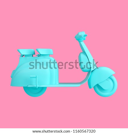 Similar – Image, Stock Photo Retro motorbike on platform lift in workshop