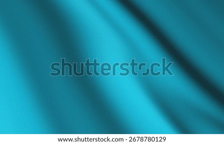 Turquoise Silky Gradient Abstract Background with Smooth Flowing Folds