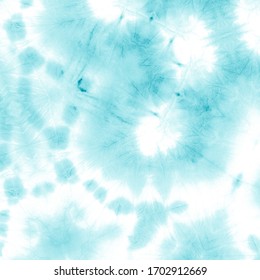 Turquoise Watercolor Wallpaper. Spotted Batic Silk Cloth. Mint Breeze Watercolor Painting. Abstract Watercolor. Blueish Green Tie Dye Shibori Pattern. Breeze Color Tie Dye Effect. On White Background 
