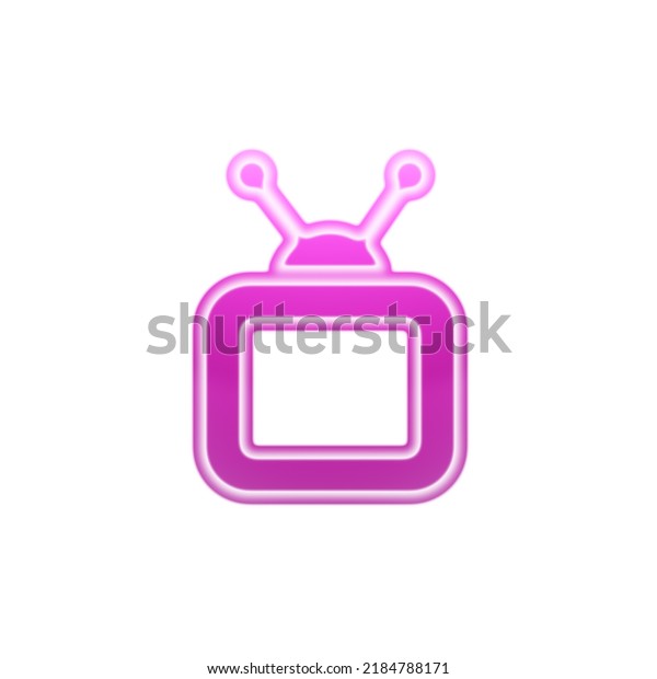 TV antenna icon isolated in white\
background.\
Illustration.
