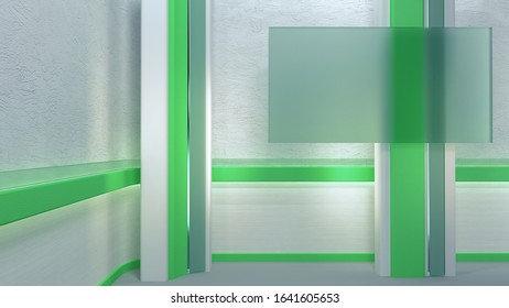 Tv Blog Studio Background  3d Rendering