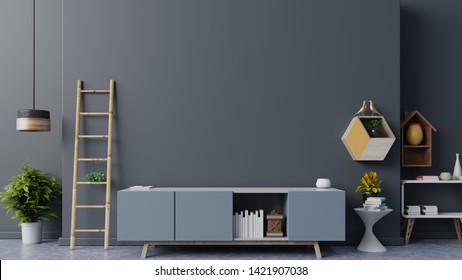 Tv Cabinet Modern Empty Roomminimal Designs Stock Illustration ...