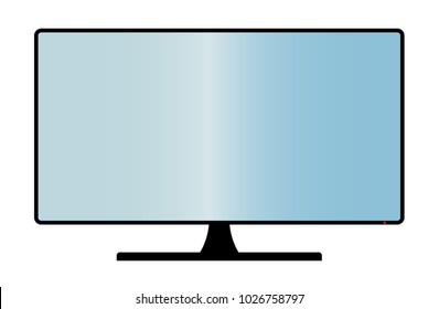 A TV or computer screen with copy space area